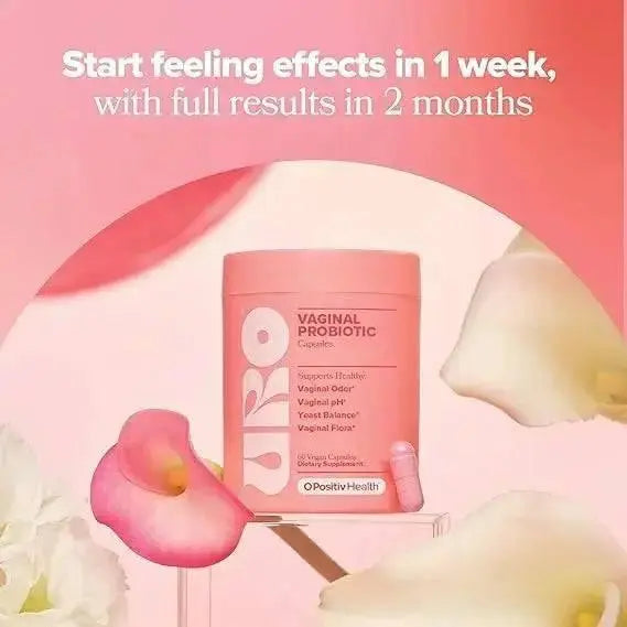 URO Vaginal Vegan Probiotic for Women with Vaginal Health, Vaginal Odor, pH & Yeast Balance Support Capsules - 60ct