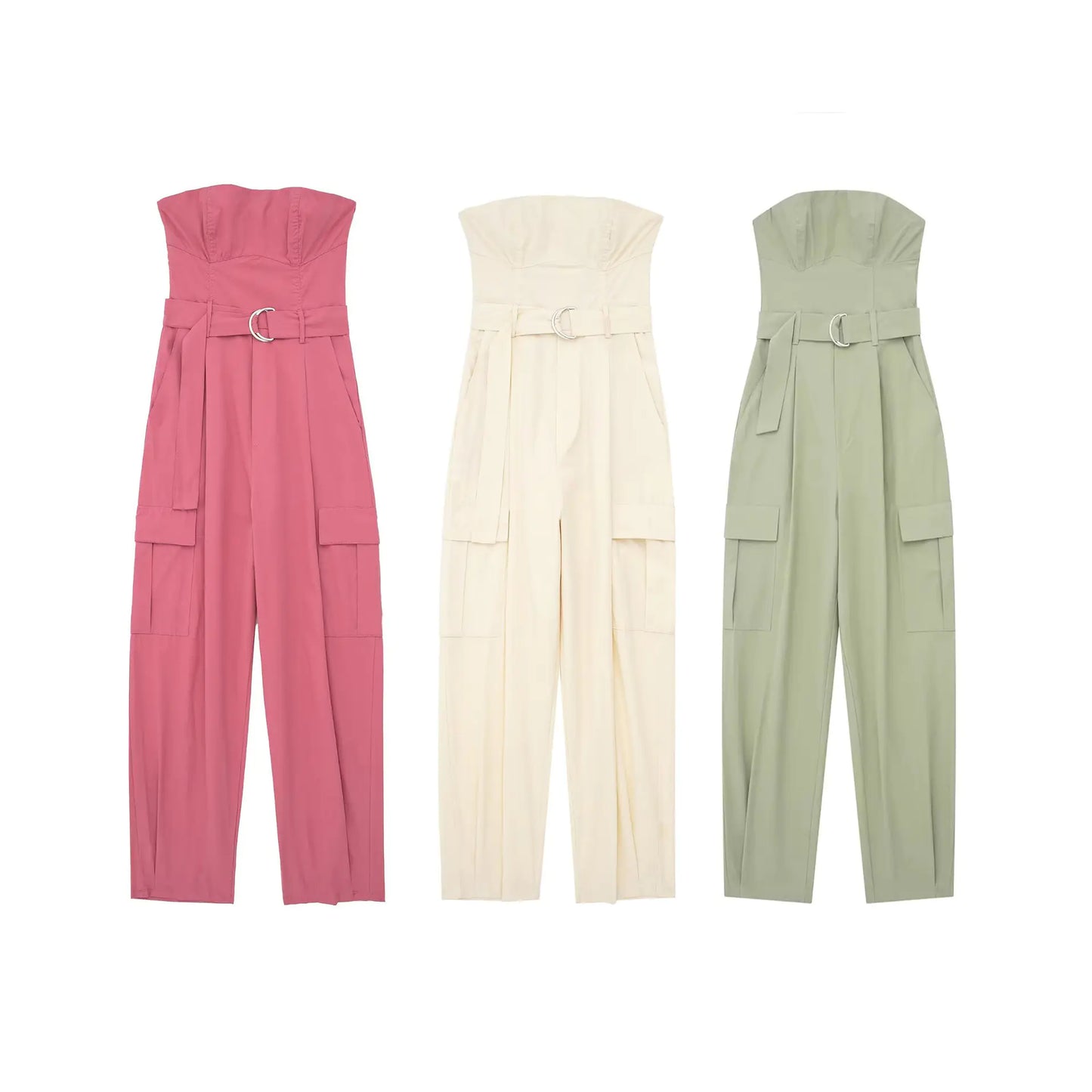 Summer Women's Fashion Strapless Jumpsuit