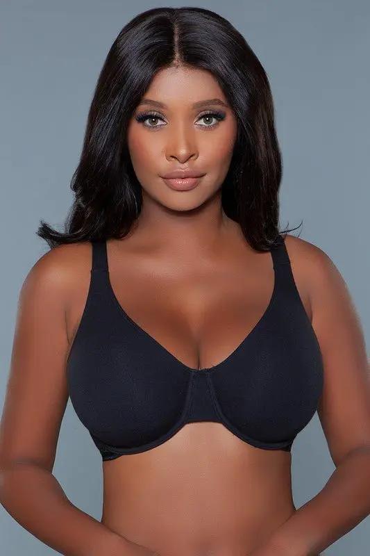 T-Shirts Premium BE WICKED Veronica Bra Plus Size 38DD Black Full Coverage