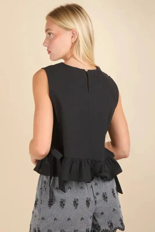 Accessories Trendsi Ruffled Side Tie Top Women's Summer Casual Sleeveless Tank
