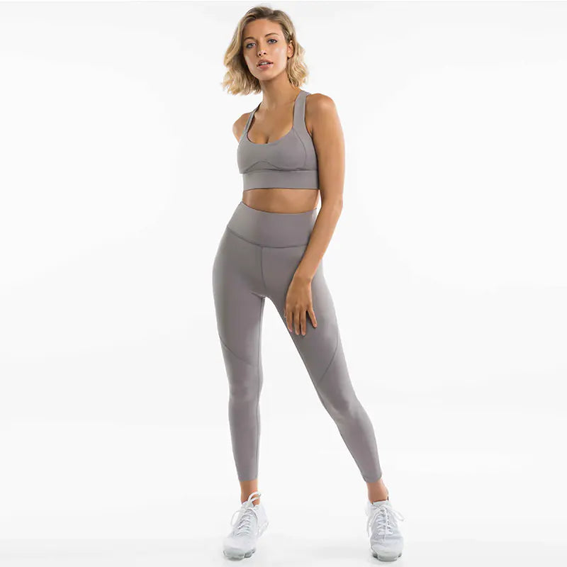 2018 Fall Winter Solid Color Yoga Fitness Set