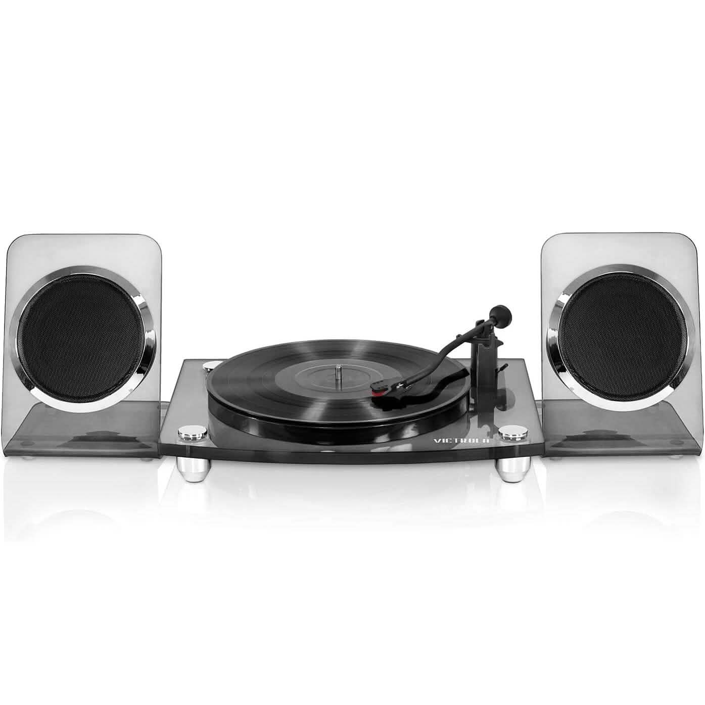 Victrola Modern Acrylic 2-Speed Bluetooth Turntable with 40-Watt Wireless Speakers (Refurbished)
