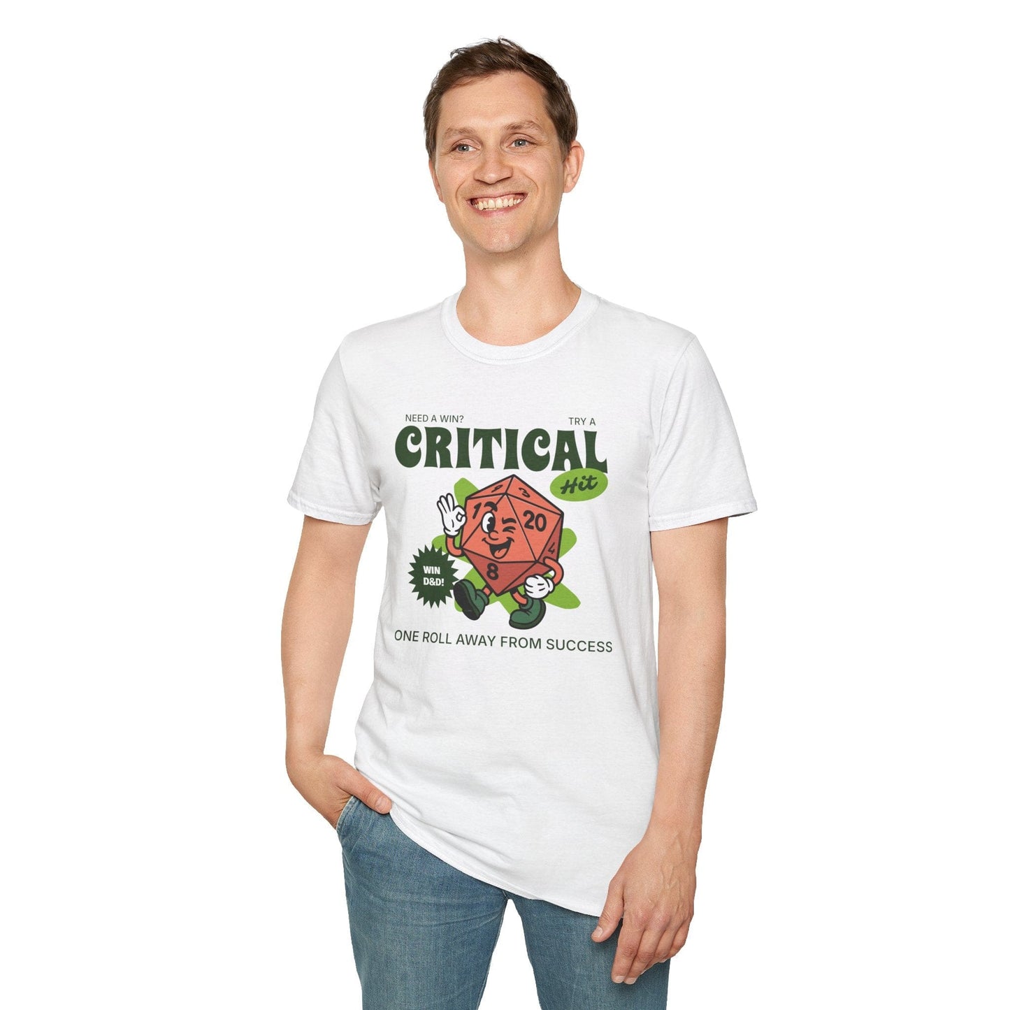 Camiseta Vintage D20 de Golpe Crítico
