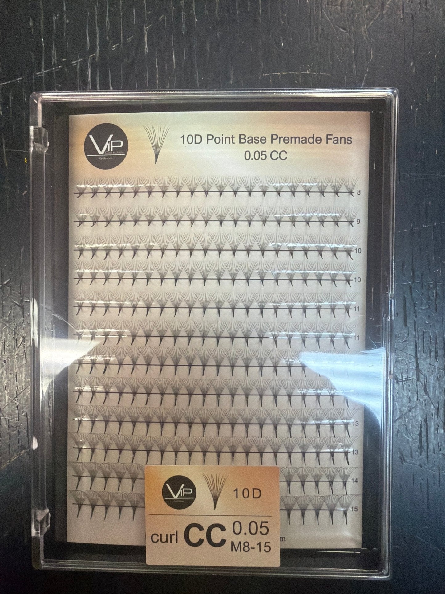 VIP 10D Point Base Premade Fans 0.05 12 Lines - C Mix, D Mix, CC Mic, DD Mix Large Trays