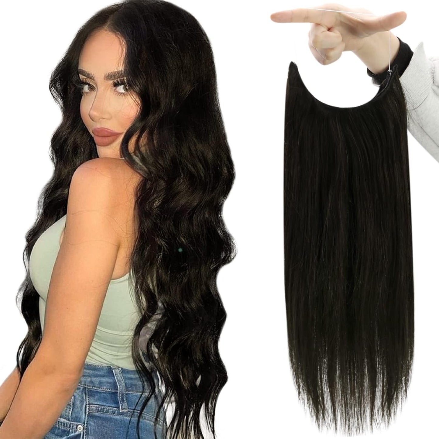 VIP BandX Halo Silky Straight 24" with Clip Hair Extension
