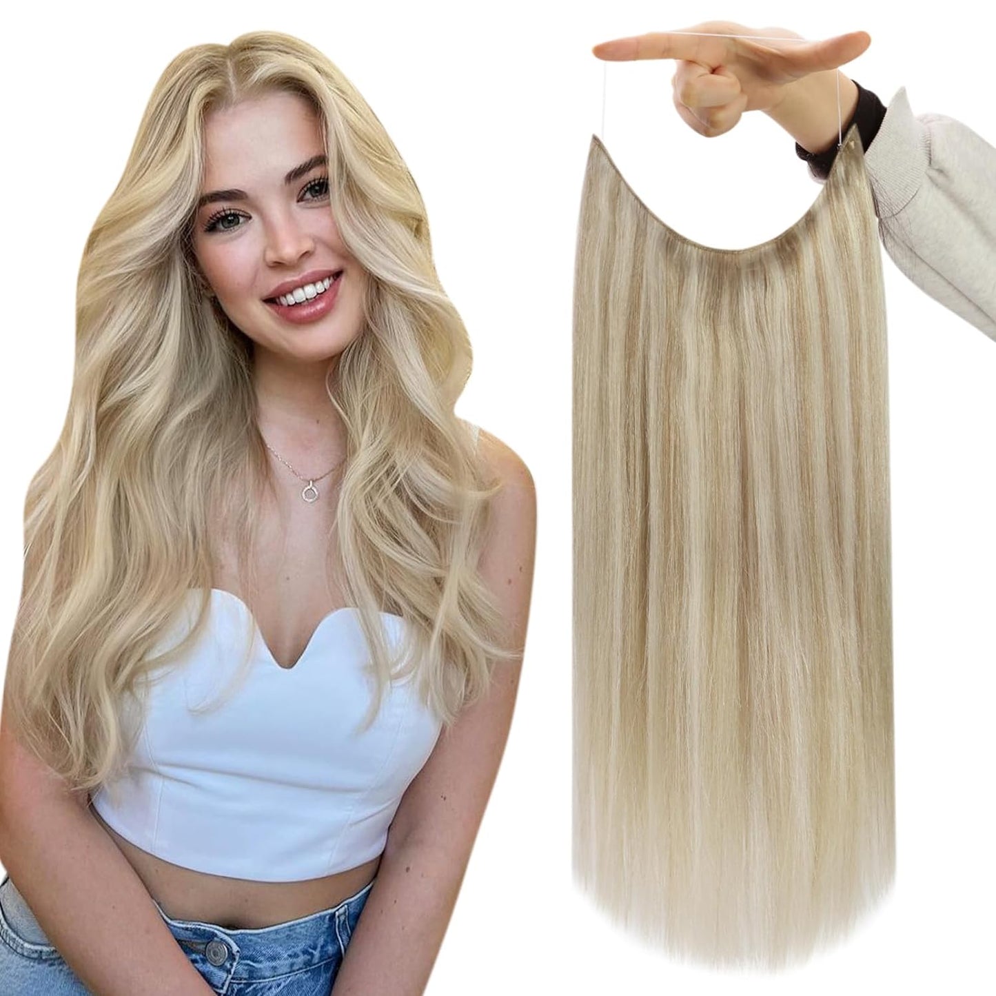 VIP BandX Halo Silky Straight 24" with Clip Hair Extension