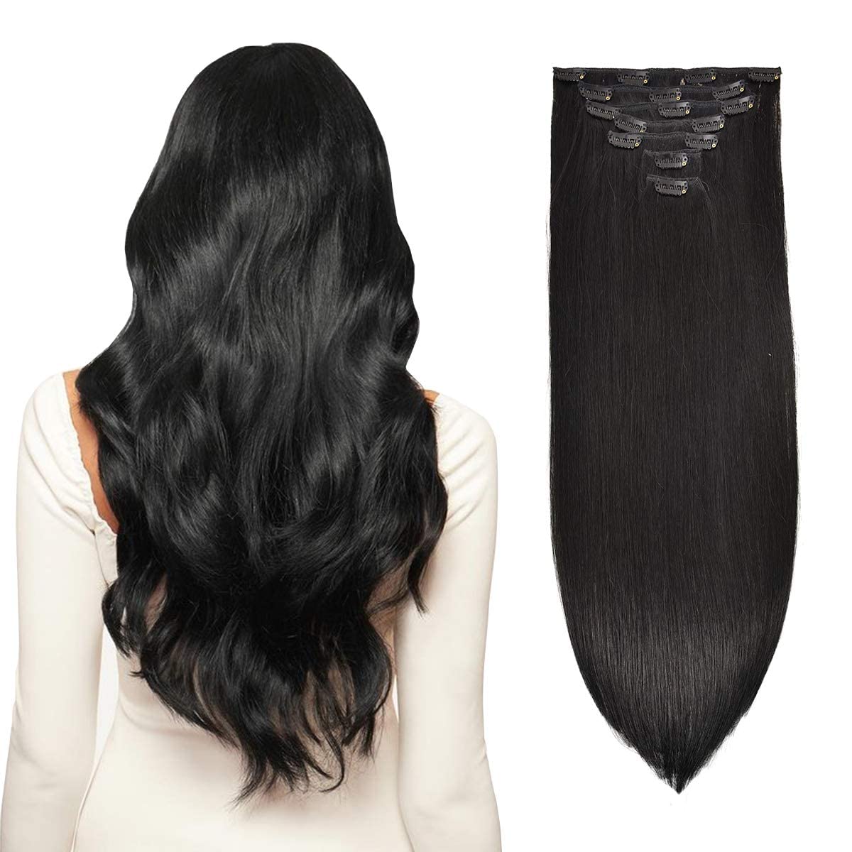 VIP Clip Extensions / Silky Straight 24" (170 g) - ClipeX System