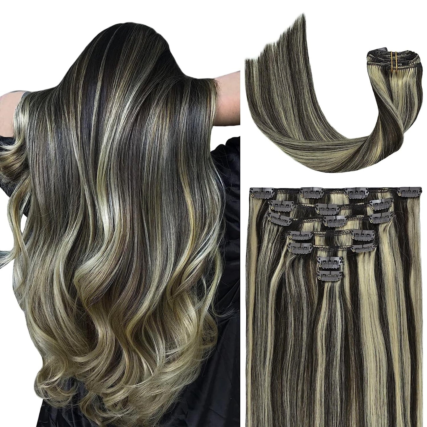 VIP Clip Extensions / Silky Straight 24" (170 g) - ClipeX System
