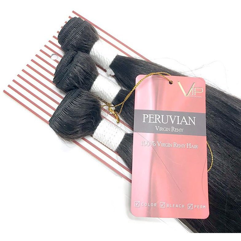Paquetes de cabello virgen peruano de colección VIP