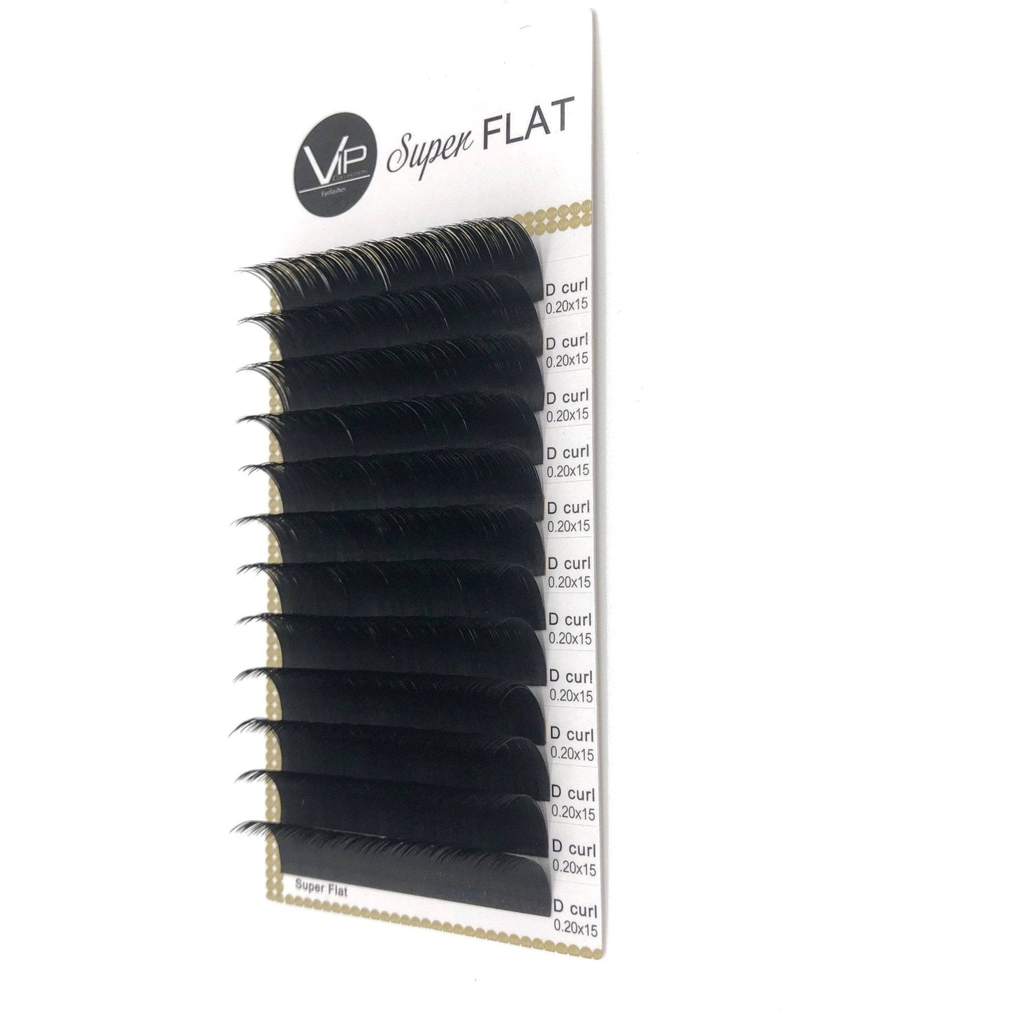 VIP Eyelashes Super Flat Extensions 12 Lines 0.20mm D Curl