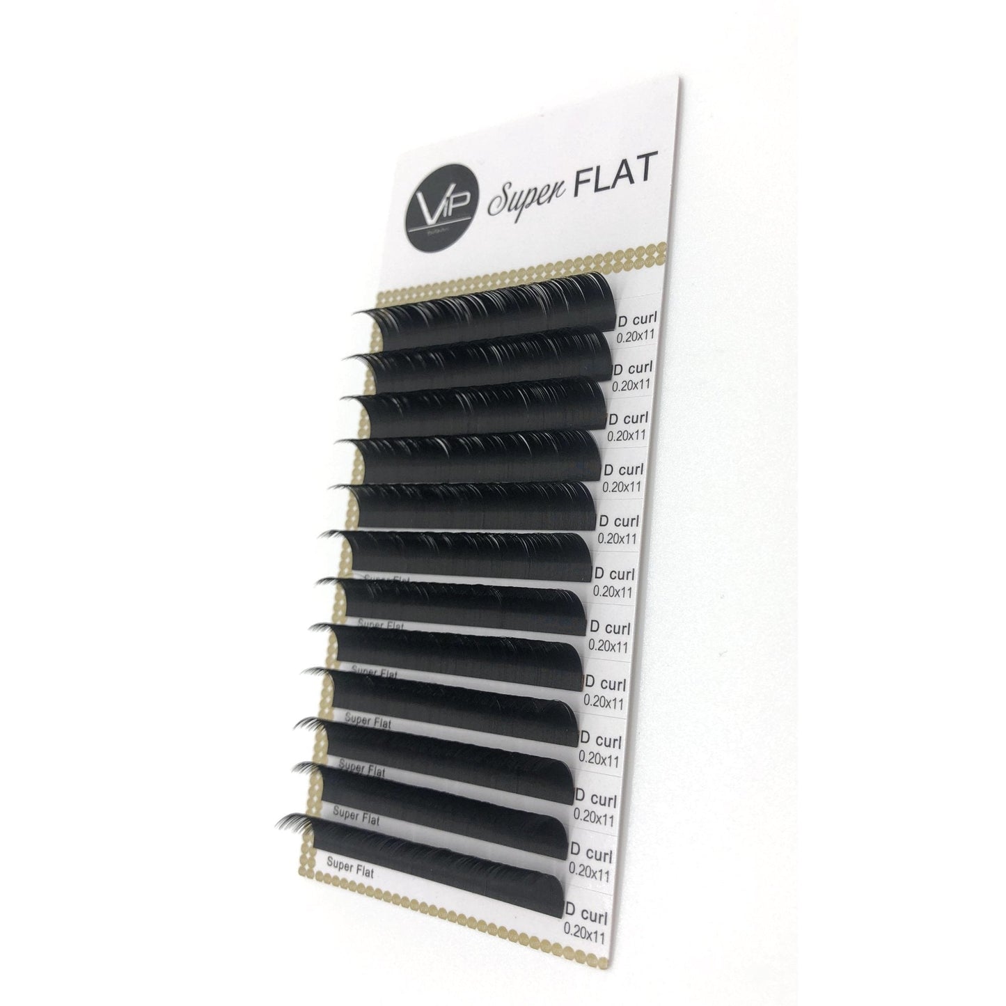 VIP Eyelashes Super Flat Extensions 12 Lines 0.20mm D Curl