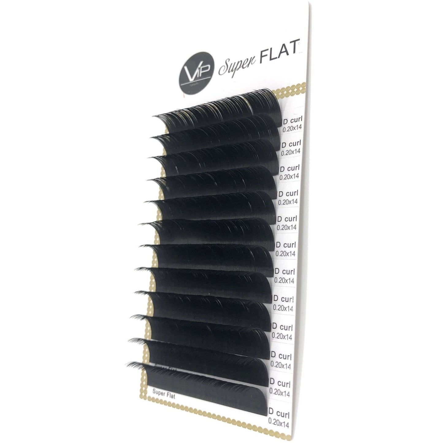 VIP Eyelashes Super Flat Extensions 12 Lines 0.20mm D Curl