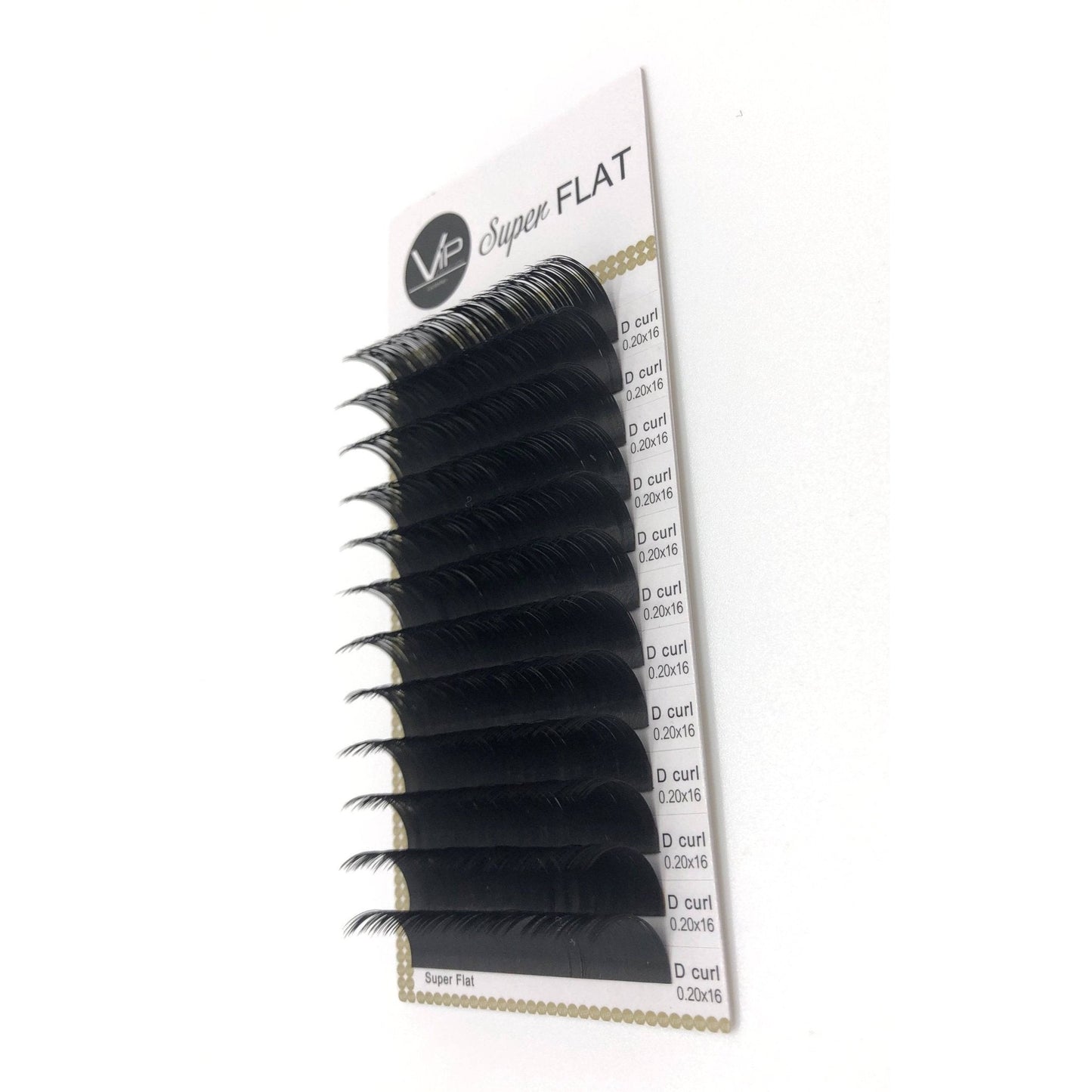 VIP Eyelashes Super Flat Extensions 12 Lines 0.20mm D Curl