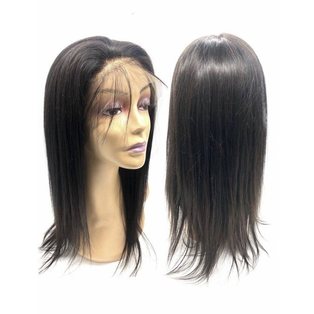 VIP Lace Front Wig, 100% Human Hair, Natural Black, 180 Density, Straight