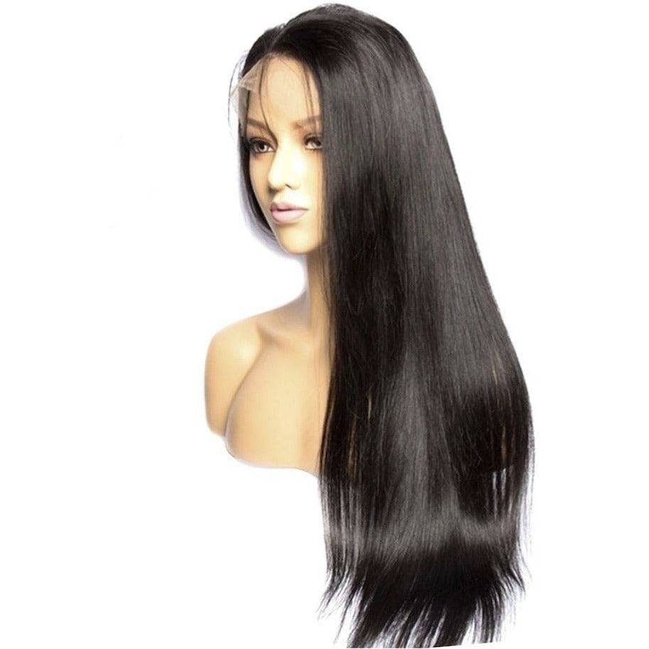 VIP Lace Front Wig, 100% Human Hair, Natural Black, 180 Density, Straight