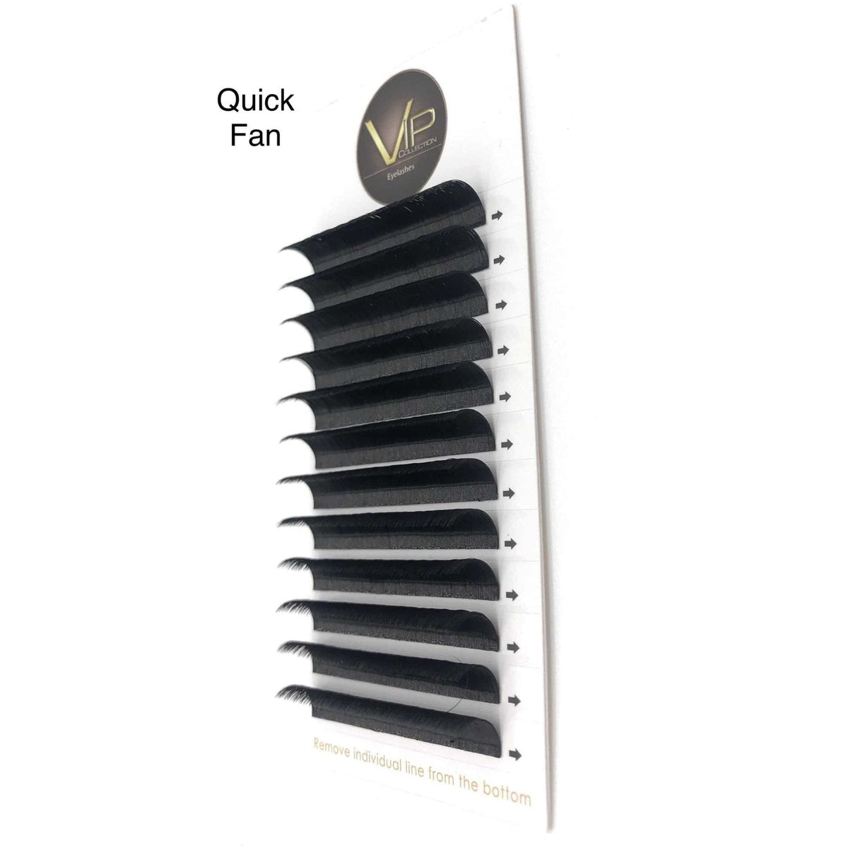 VIP Quick Fan Eyelash Extensions 12 Lines 0.07 D Curl - Pick Size