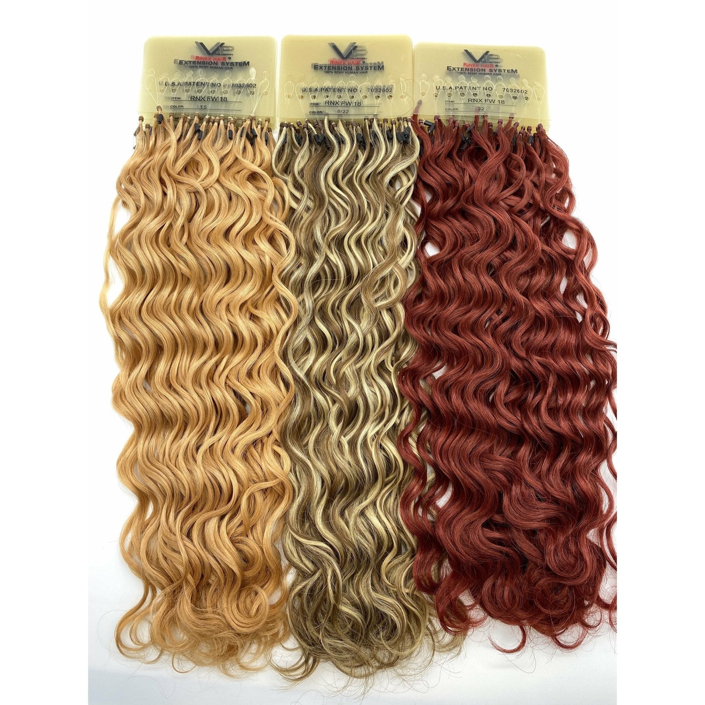 VIP Extensions RineX System Curly 18" Hair Extensions NWT