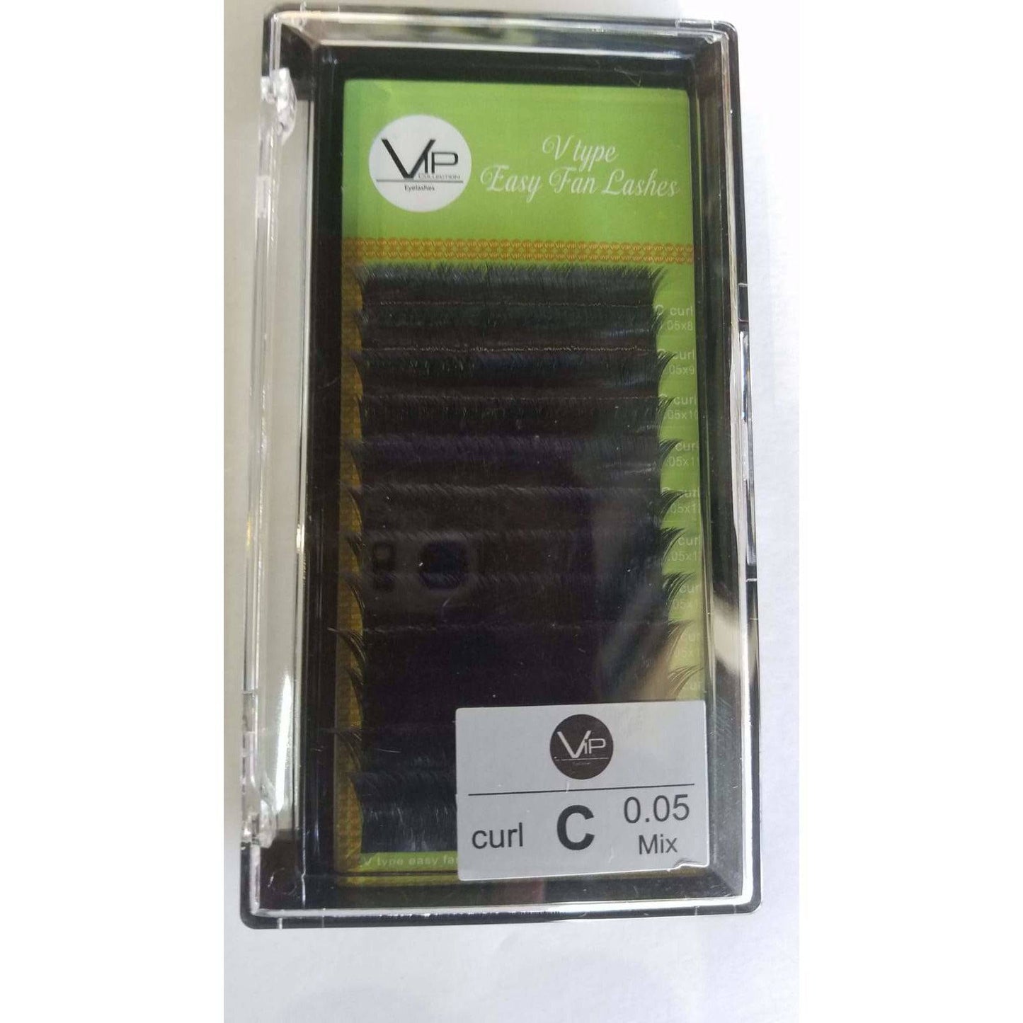 VIP Extensions V Type Easy Fan Lashes 0.5 C Curl 12 Lines - Pick Size