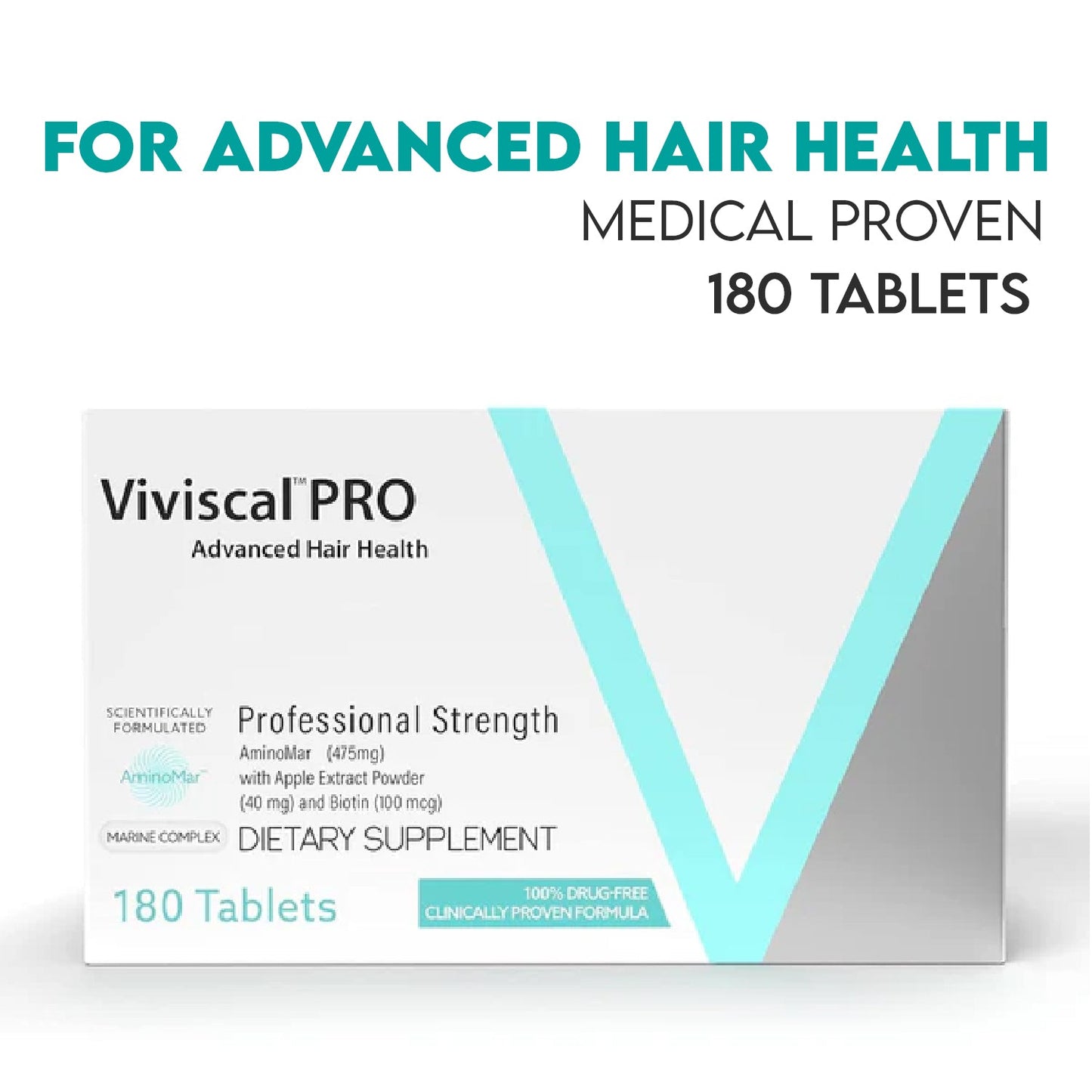 Viviscal PRO Professional Strength For Hair Growth, 180 Tablets - Clearance Sale