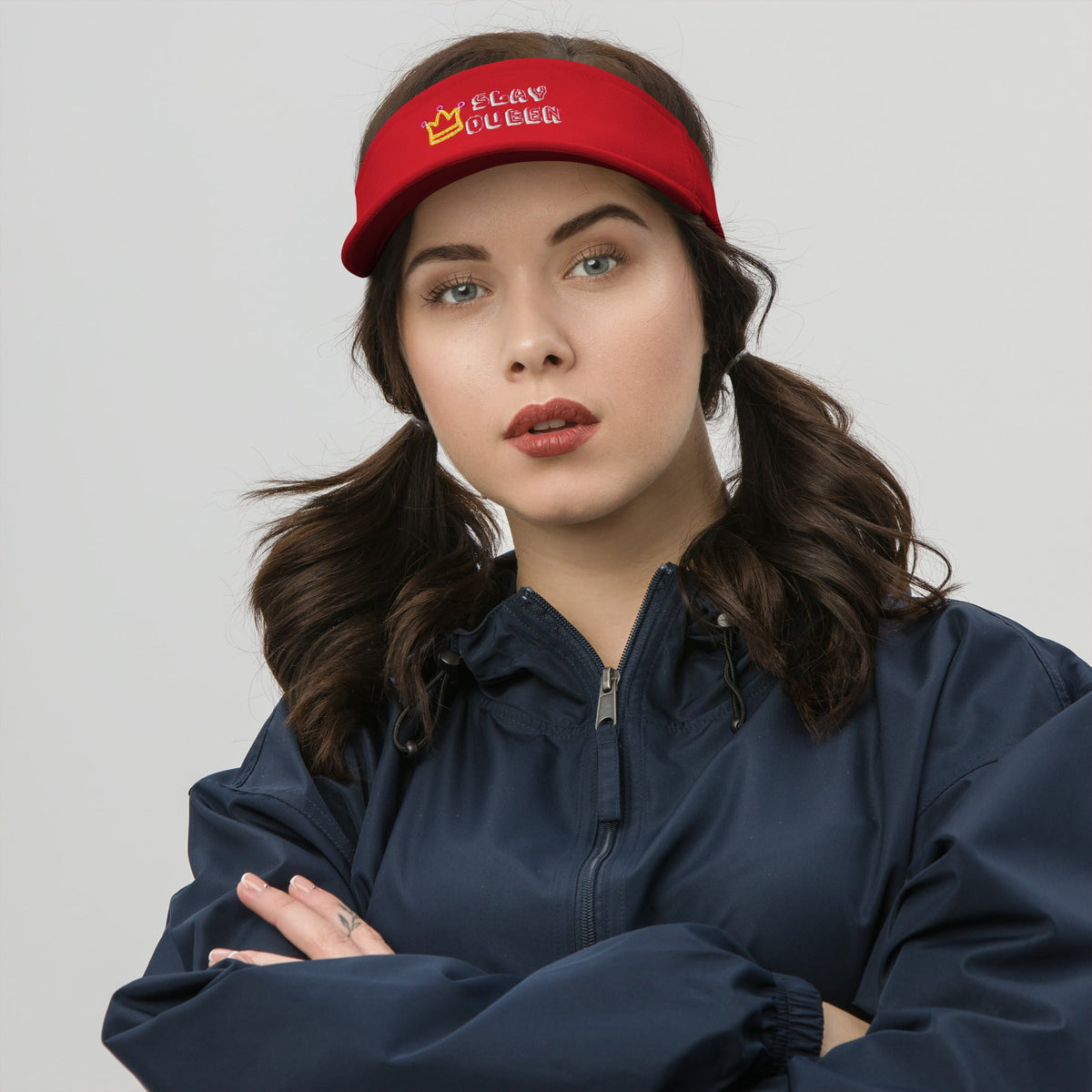 Slay Queen Embroidered Adjustable Sun Visor