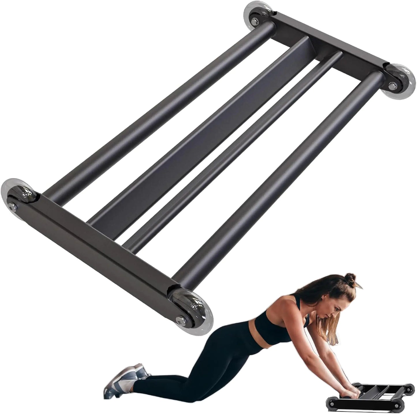 SELEWARE Glute Ham Glider Heavy Duty Ab Glute Glider Machine Exercise Wheels for Smooth Hamstring Curl Abdominal and Leg Workouts Multifunctional Ab Glute Machine for Home & Commercial Gym