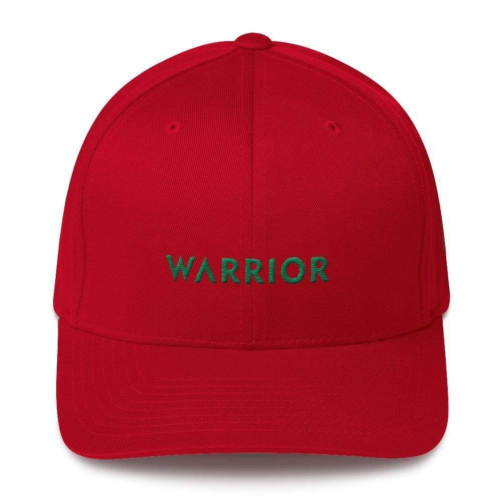 Gorra de béisbol de sarga ajustada Warrior y cinta verde
