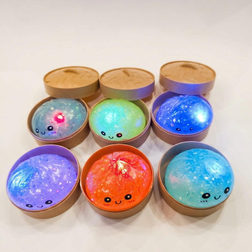 Light-Up Glitter Pectin Dumpling Squishy Fidget Toy