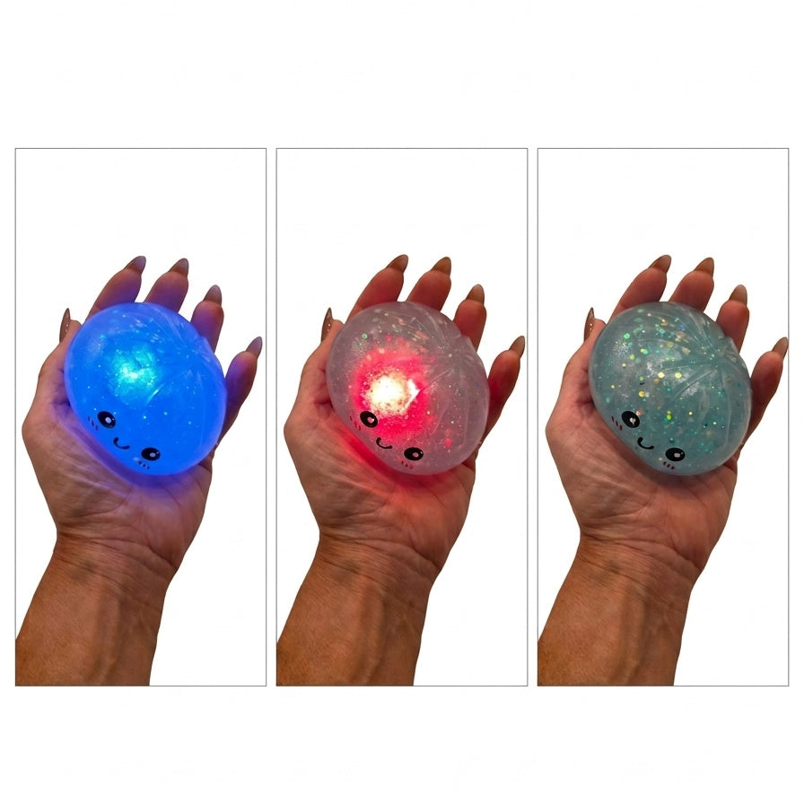 Light-Up Glitter Pectin Dumpling Squishy Fidget Toy