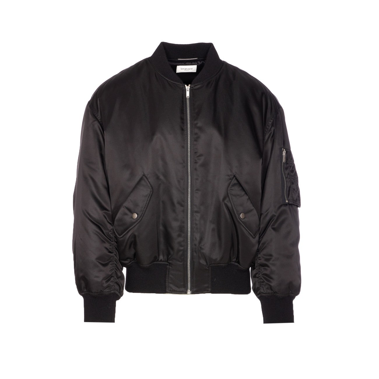 Bomber de sarga de nailon impermeable Saint Laurent para hombre