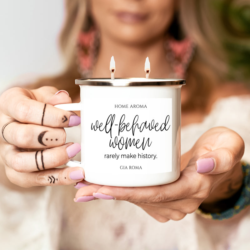 16oz Reusable Metal Candle Mug Scented Candle With Custom Label Color Option