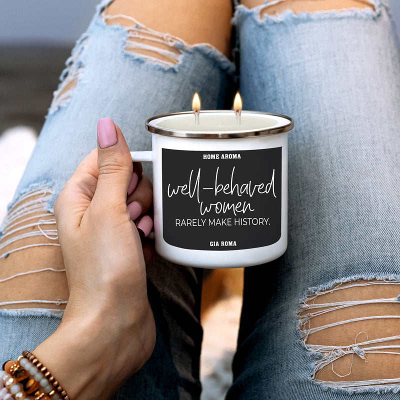 16oz Reusable Metal Candle Mug Scented Candle With Custom Label Color Option