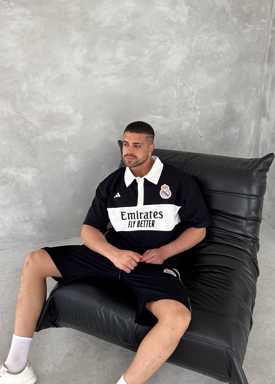 Conjunto de Polo y Shorts para Hombre Estilo Club Elite – Look Deportivo Entallado con Detalle de Escudo