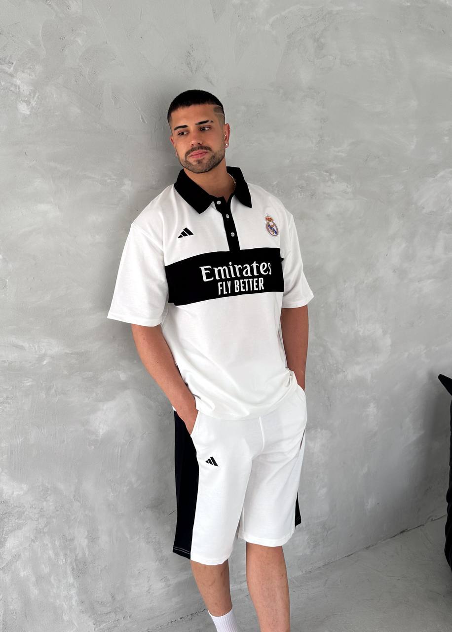 Conjunto de Polo y Shorts para Hombre Estilo Club Elite – Look Deportivo Entallado con Detalle de Escudo