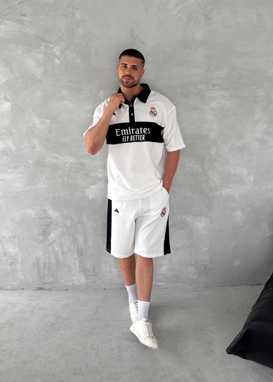 Conjunto de Polo y Shorts para Hombre Estilo Club Elite – Look Deportivo Entallado con Detalle de Escudo