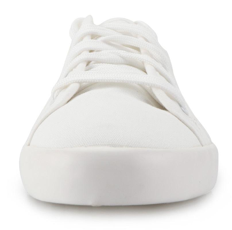 White Summer Womens Sneakers Trainers White Leather Canvas Shoes Tenis Classic Casual Cotton Slip On Canvas Comfortable Walking Flats Sneakers