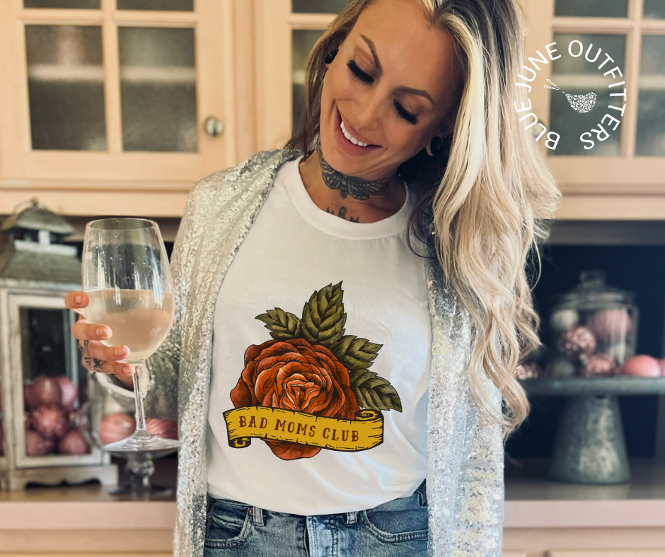Bad Moms Club | Rose Tattoo Tee