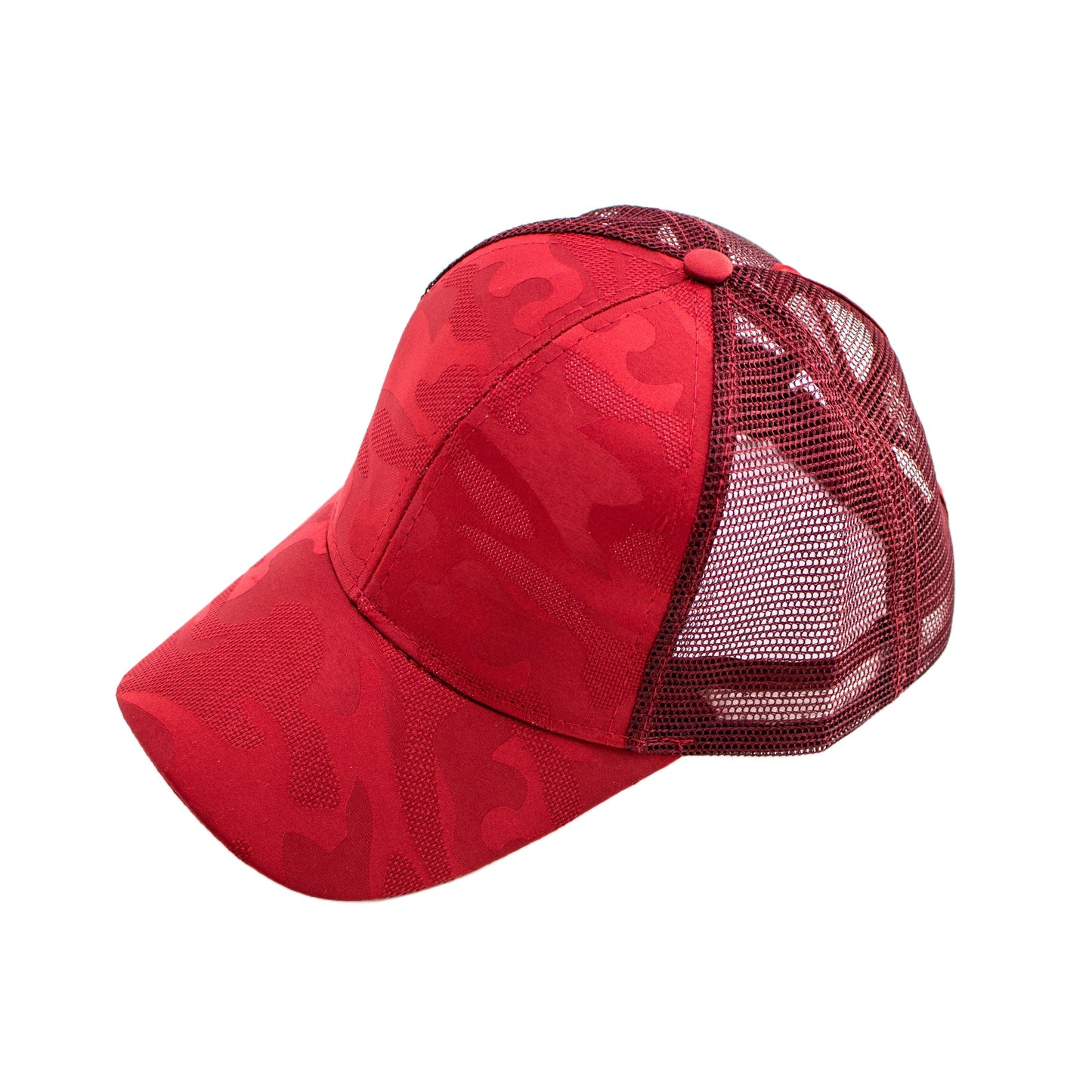 Gorra de camuflaje para moño desordenado