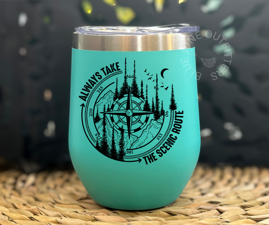 Always Take The Scenic Route | Traveler Lover Stainless Steel Tumbler