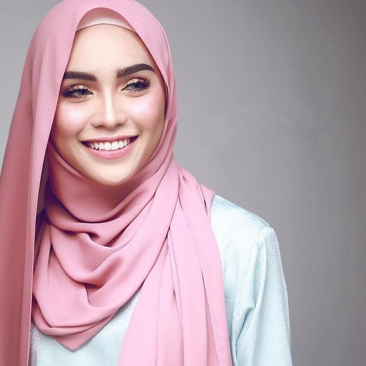 Winter Fashion Long Solid Color Soft Muslim Bubble Chiffon Hijab Scarf Shawls Hijab Elegant Scarf Wrap Lightweight Islamic Head Wear Escharpe Shawls Headband Wraps Lightweight Head Scarves Ladies Hijabs For  Women