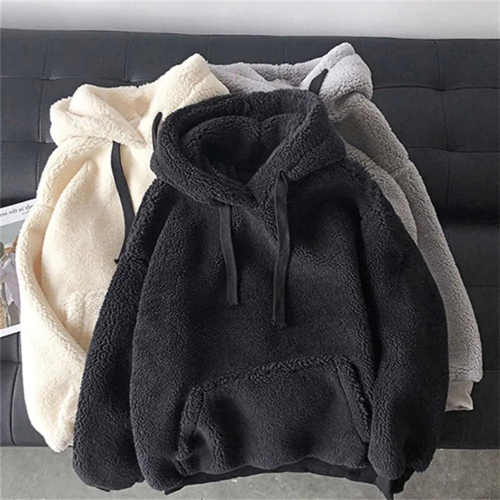 Winter Fluffy Furry Hoodie - # BOAA13510006