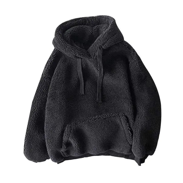 Winter Fluffy Furry Hoodie - # BOAA13510006