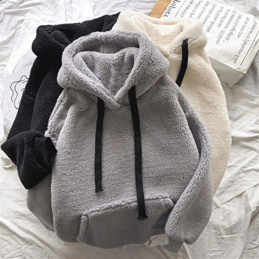 Winter Fluffy Furry Hoodie - # BOAA13510006