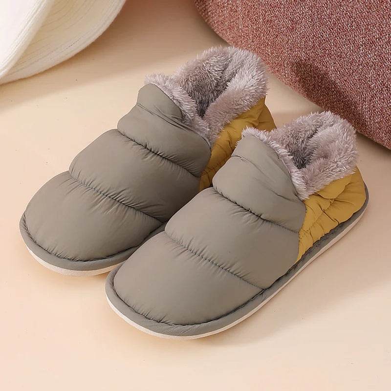 Winter Velvet-Lined Rainproof Shoes - # BOAA73410009