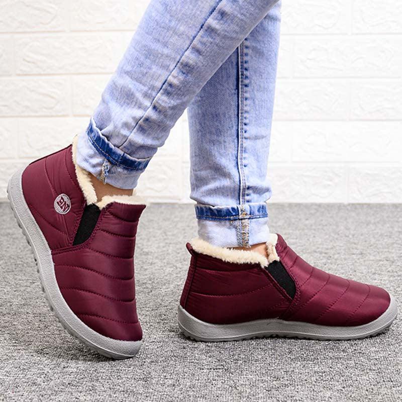 Winter Waterproof Shoes Men's Fashion Sneakers Outdoor Work Warm Shoes For Men Slip On Casual Comfortable Warm Outdoors Walking Waterproof Soft Shoes