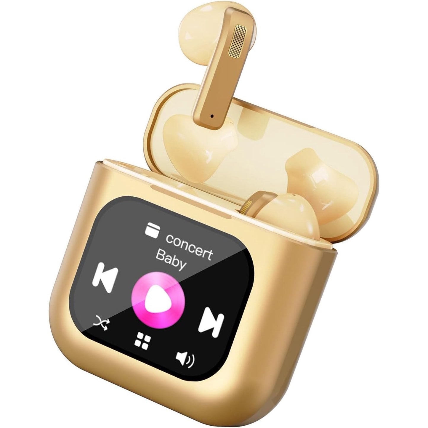 Wireless Earbuds Bluetooth 5.3 Headphones ENC Noise Cancelling in-Ear Earbuds with Wireless Charging Case LED Display Deep Bass Earphones Headset with Built-in Mic