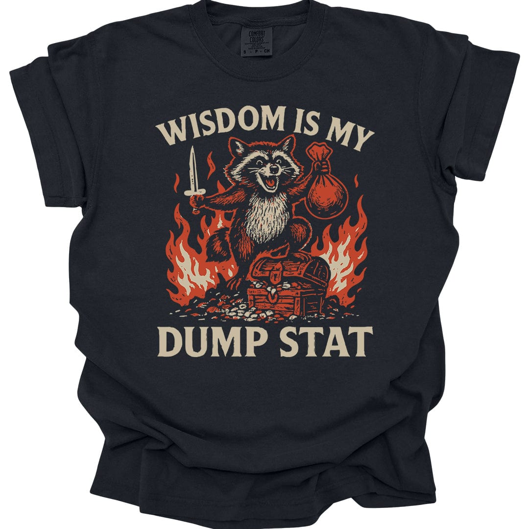 Wisdom Is My Dump Stat D&D T-Shirt - Comfort Colors