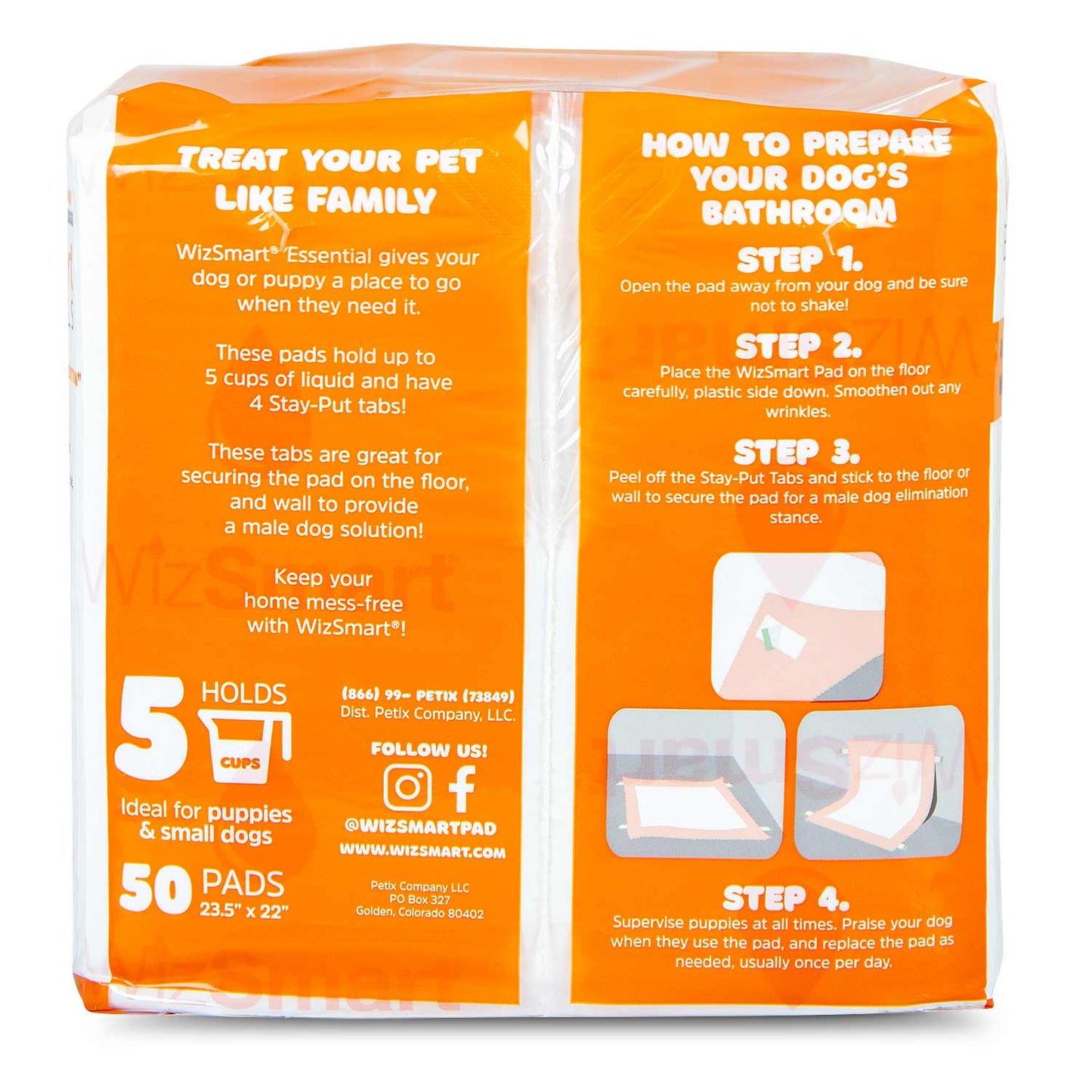 Empapadores de entrenamiento WizSmart Essentials para perros grandes y cachorros