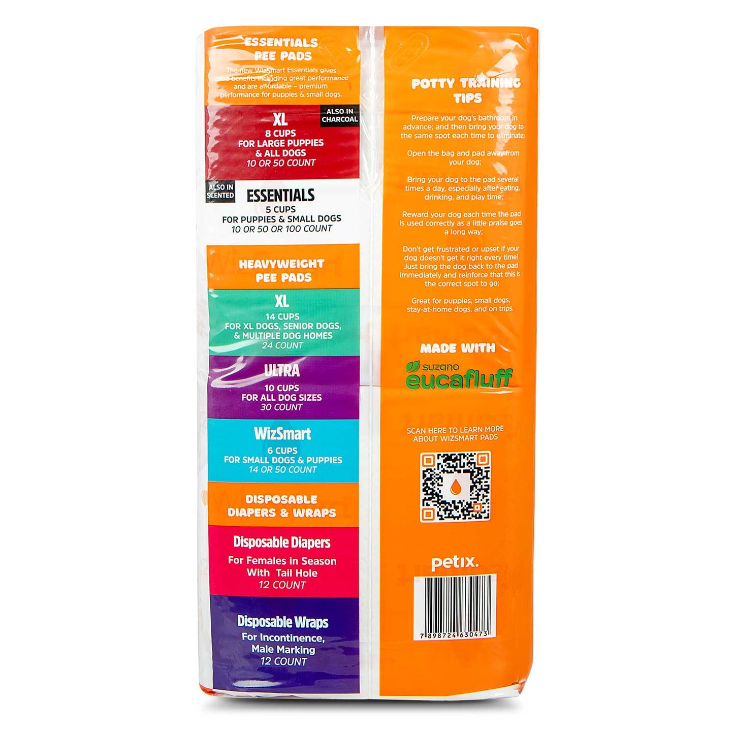 Empapadores de entrenamiento WizSmart Essentials para perros grandes y cachorros