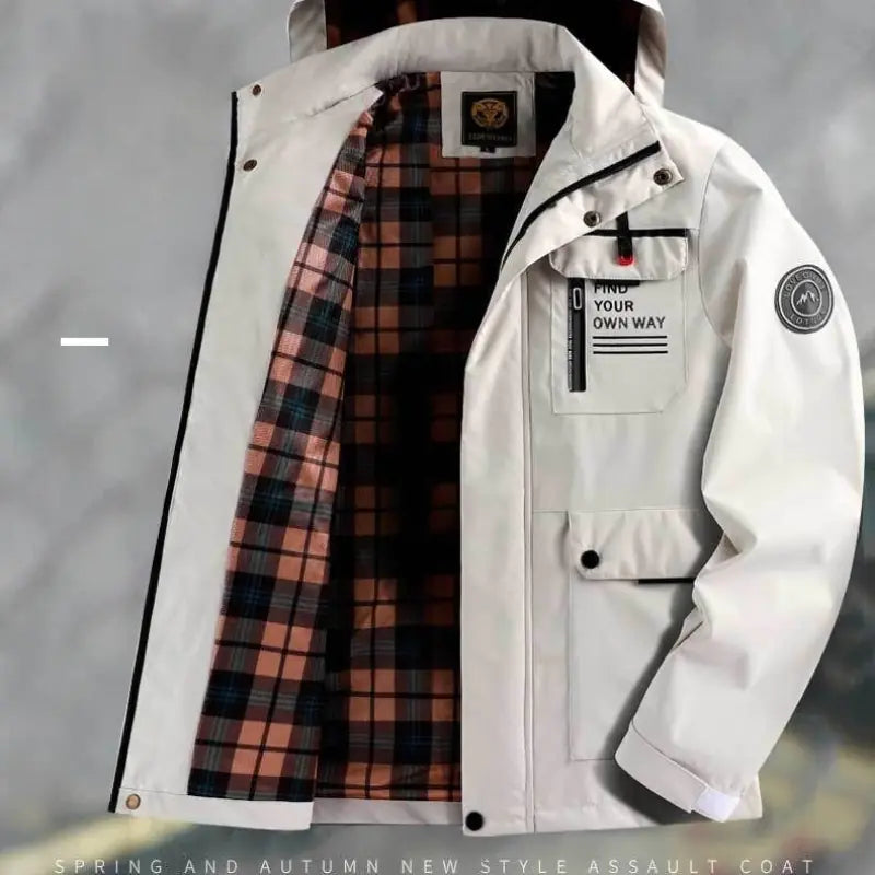 Men's Casual Waterproof Windbreaker Bomber Jacket