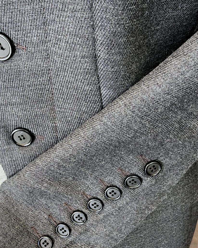 Abrigo militar de mujer - Gris (con detalles en gris claro)